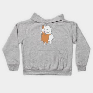 Bull Terrier Hugs Kids Hoodie